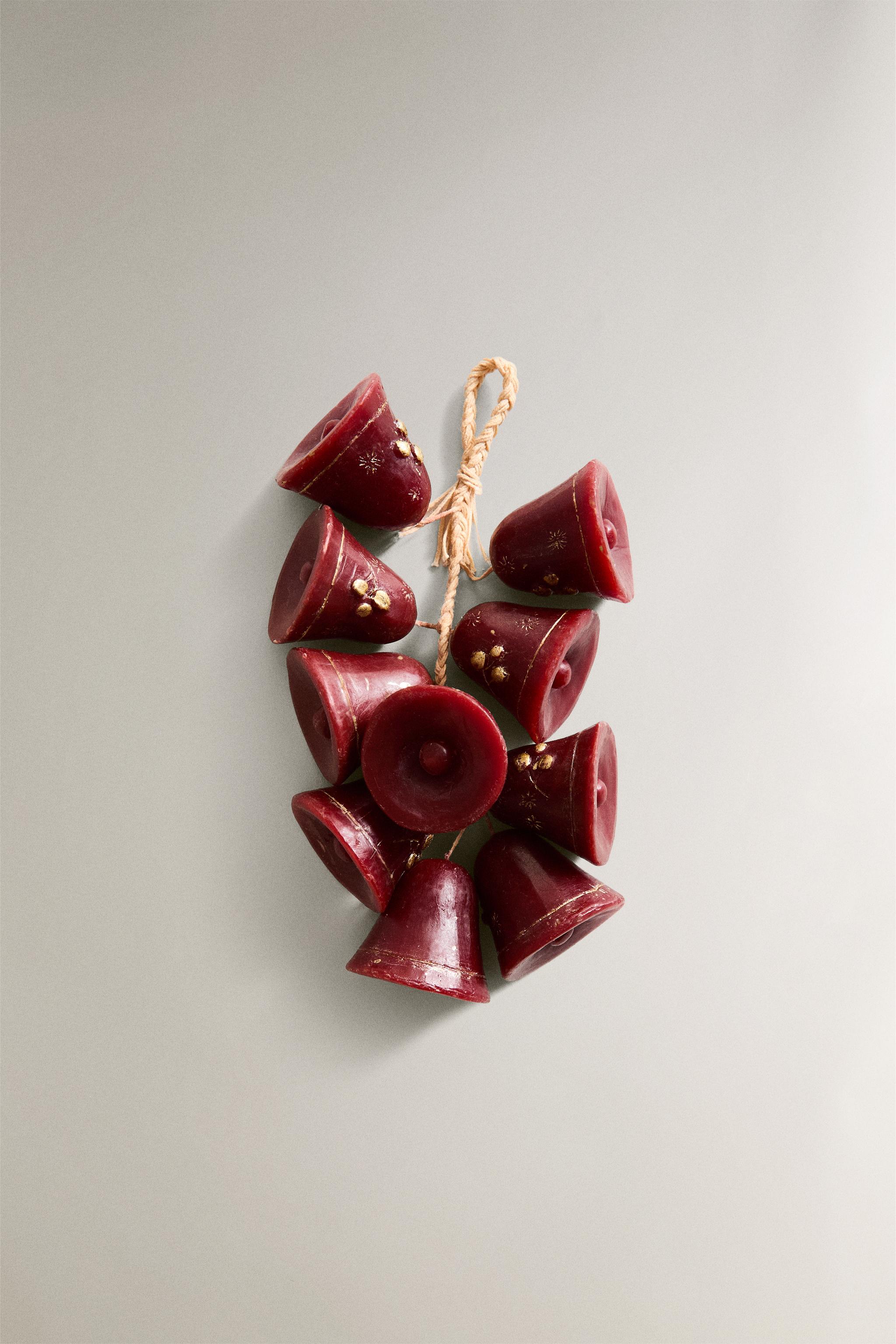 SET OF CHRISTMAS BELL CASCADE CANDLES (SET OF 10)